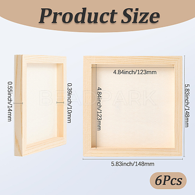 DIY Children Wood Decoration Clay Picture Frame WOOD-WH20008-07H-1