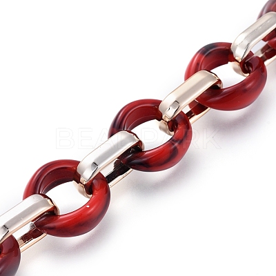 Transparent Acrylic Handmade Cable Chain AJEW-JB00547-07-1