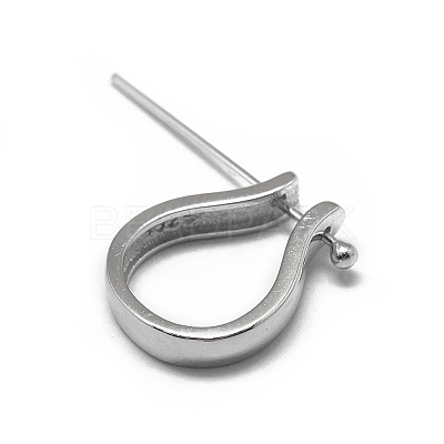 Rhodium Plated 925 Sterling Silver Pendant Bails STER-L057-081B-P-1