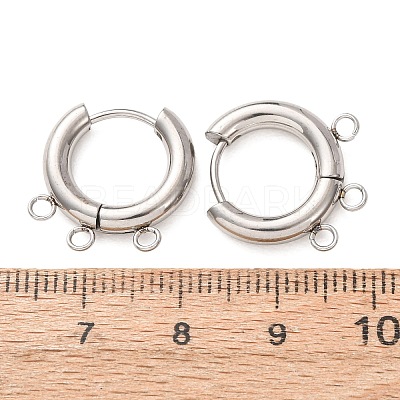 304 Stainless Steel Huggie Hoop Earring Findings STAS-D183-03E-P-1
