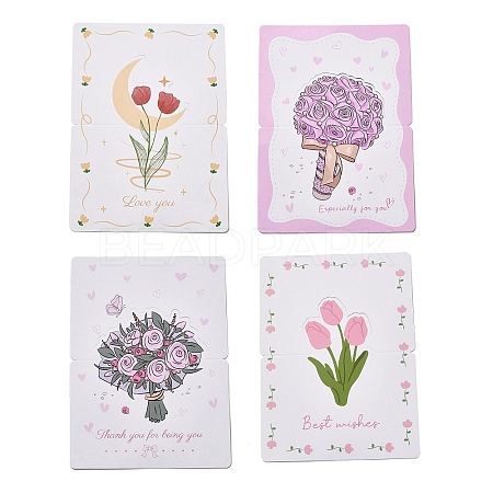 40 Sheets 4 Styles Paper Invitations Greeting Card AJEW-FS0001-26-1