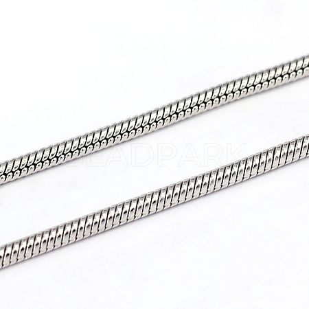 Tarnish Resistant 304 Stainless Steel Round Snake Chains X1-CHS-L001-163-2mm-1