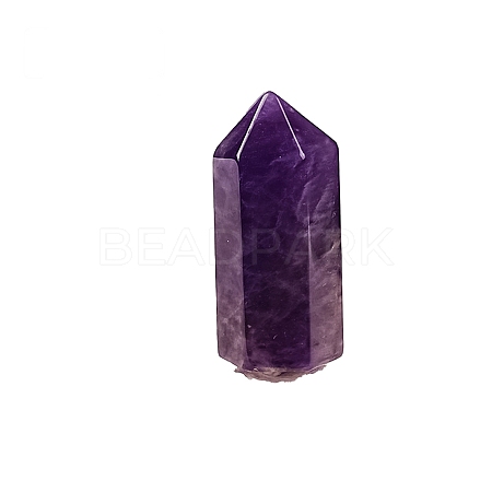 Pointed Tower Natural Amethyst Healing Stone Wands PW-WG87518-04-1