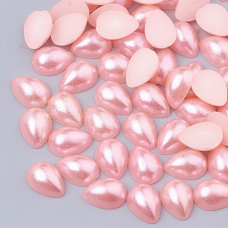 ABS Plastic Imitation Pearl Cabochons SACR-R749-6x4mm-Z17-1