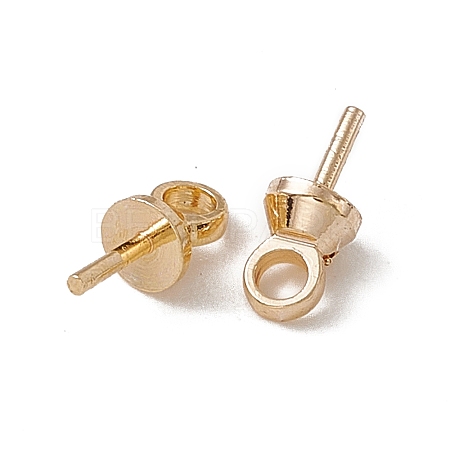Brass Cup Pearl Peg Bails Pin Pendants KK-A171-19G-1