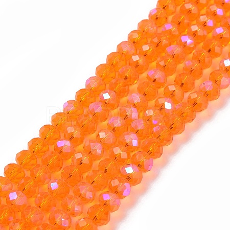 Electroplate Glass Beads Strands EGLA-A044-T1mm-L25-1