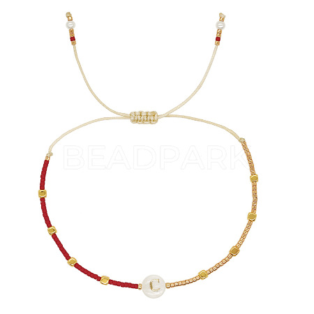 Glass Seed Beads Braided Bead Bracelets TY7987-3-1
