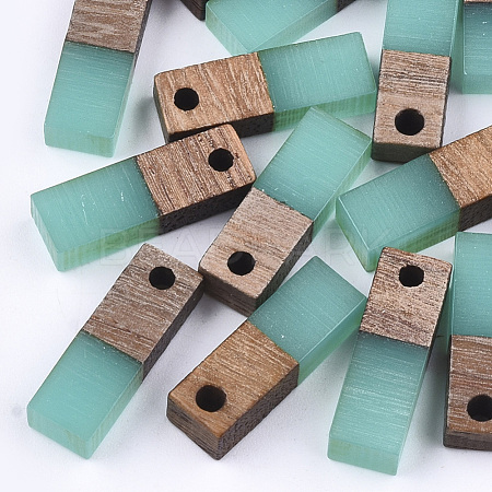 Resin & Walnut Wood Pendants RESI-S358-19G-1