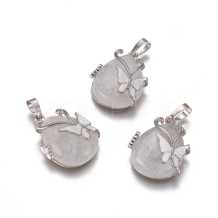 Natural Quartz Crystal Pendants G-K296-B07-1