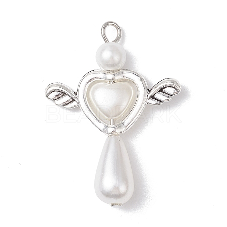 Acrylic & Tibetan Style Alloy Pendants PALLOY-JF04329-1