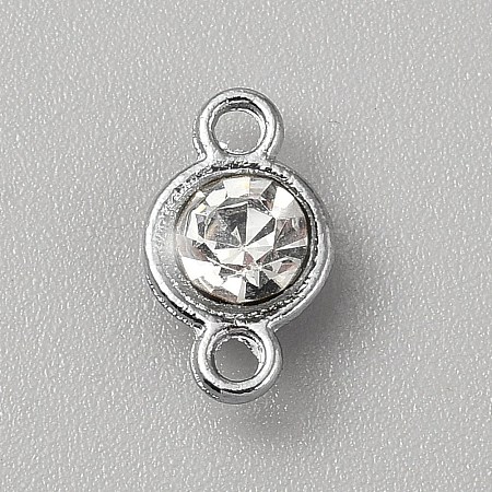 Faceted Glass Flat Round Connector Charms FIND-WH20042-56N-1