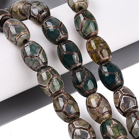 Tibetan Style dZi Beads G-Q998-012A-1