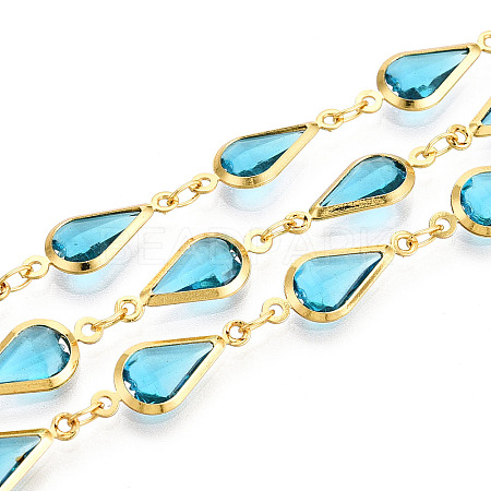 Brass Teardrop Link Chains CHC-N023-09C-G-1