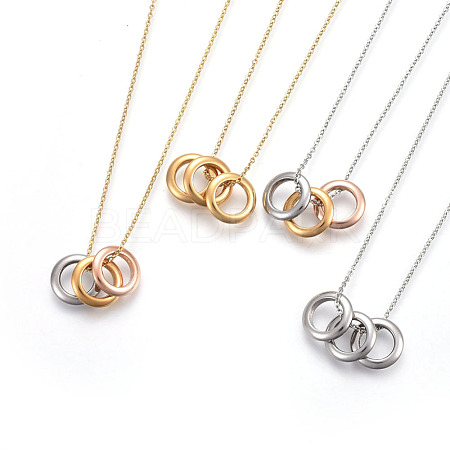 304 Stainless Steel Pendant Necklaces NJEW-L153-01-1