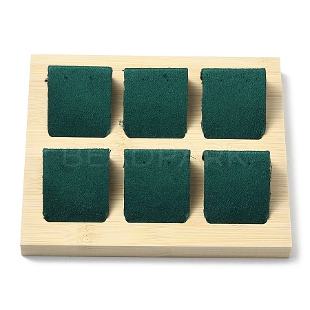 6-Slot Rectangle Wood Earring Display Stands LS-EDIS-R027-04D-1
