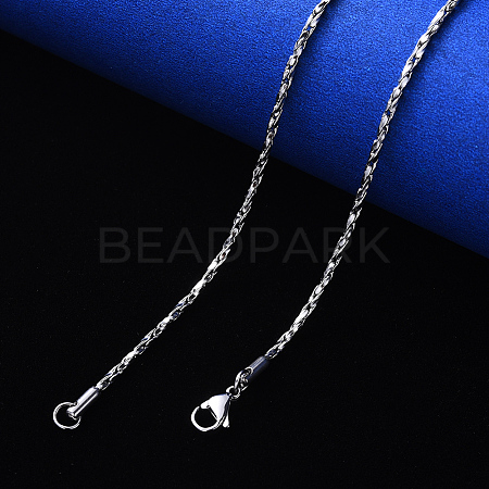 Non-Tarnish 304 Stainless Steel Coreana Chain Necklace NJEW-S420-006B-P-1