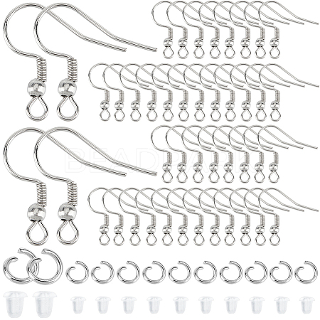 SOFPLATE 300Pcs 304 Stainless Steel Earring Hooks STAS-SP0001-34-1