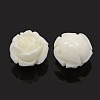 Synthetic Coral 3D Flower Rose Beads CORA-A006-15mm-049-1