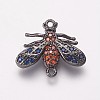 Brass Cubic Zirconia Links KK-P134-49-2