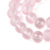 Frosted Transparent Glass Bead Strands GLAA-P065-8mm-03-3