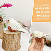 Wooden Cute Bird Carving Ornaments DJEW-WH0015-44B-6