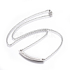 304 Stainless Steel Pendant Necklaces NJEW-E141-38-2
