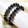 Grade AA Natural Eagle Eye Stone Round Beads Stretch Bracelets for Women BJEW-L712-B01-10mm-1