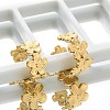 Ion Plating(IP) 304 Stainless Steel Flower Cuff Earrings for Women EJEW-A118-03G-4