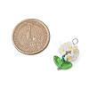 Glass Seed Beaded Flower Pendants X1-PALLOY-MZ00521-02-2
