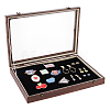 Wood Presentation Boxes for Badge Storage and Display CON-WH0089-11B-1