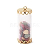 Glass Tube with Natural & Synthetic Mixed Gemstone Chip Beads Inside Pendants FIND-B054-01G-04-1