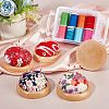 ARRICRAFT 5Pcs 5 Style Japanese Style Sakura Pattern Cute Ball Shaped Cotton Needle Cushion AJEW-AR0001-72-5