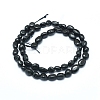 Natural Black Tourmaline Beads Strands G-L550A-03-3