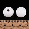 Spray Painted Round Natural Schima Wood Beads WOOD-A018-14mm-30-4