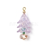7Pcs 7 Colors Electroplate Glass Pendants PALLOY-MZ00985-3