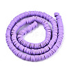 Handmade Polymer Clay Beads Strands CLAY-R089-6mm-113-2