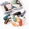 20Pcs 10 Style Natural Gemstone Pendants G-LS0002-11-3