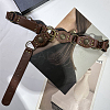 Vintage PU Leather Rivet Stitching Chain Belts with Alloy Buckles AJEW-WH20064-22A-7