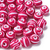 Opaque Striped Acrylic Beads MACR-S373-27A-03-3