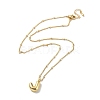 Initial Letter Brass Pendant Necklace NJEW-A015-21G-J-2