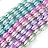 Electroplated Synthetic Magnetic Hematite Beads Strands G-C248-I01-8x12mm-1