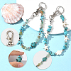 2Pcs 2 Styles Ocean Theme Synthetic Turquoise Pendant Decorations HJEW-SC0002-28A-3