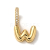 Brass Micro Pave Cubic Zirconia Pendants KK-K345-13W-G-1