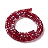 Electroplate Glass Beads Strands X-EGLA-R030-4x4mm-04-4