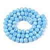 Electroplate Glass Beads Strands EGLA-A044-P8mm-B08-3