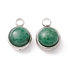 Natural Green Aventurine Charms G-K325-01P-07-2