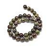 Natural Bloodstone Round Beads Strands G-P075-04-6mm-2