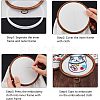 Rubber Imitation Wood/Plastic Cross Stitch Embroidered Frame DIY-NB0003-05-5