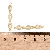 Brass Micro Pave Clear Cubic Zirconia Connector Charms CU-CBAA6E8-12G-3
