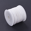 3x1.5mm White Flat Faux Suede Cord X-LW-R003-21-2